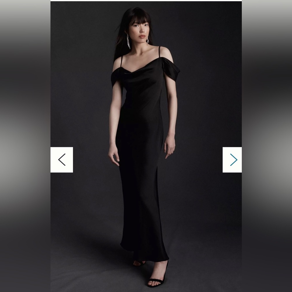 Bhldn Ira Satin Charmeuse Maxi Dress NWT